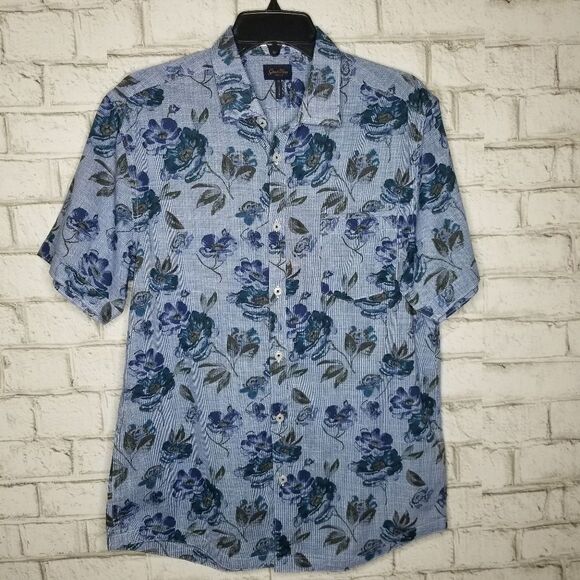 Slim Fit Short Sleeve Linen shirt by Goodman Brand - Picture 6 of 8